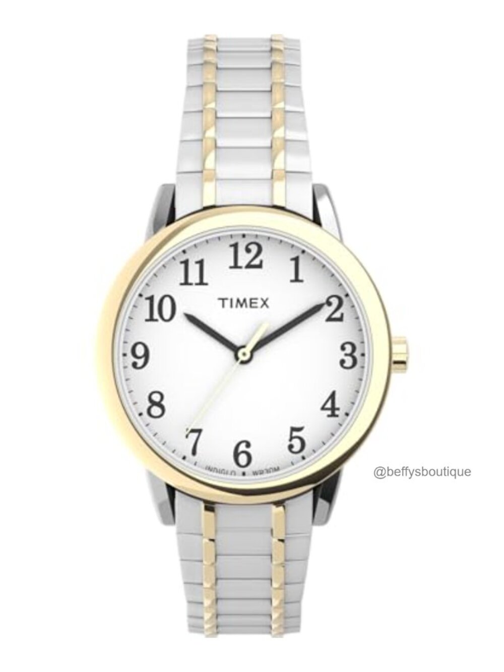 Timex Easy Reader Watch Two-Tone Expansion Band Indiglo 30mm